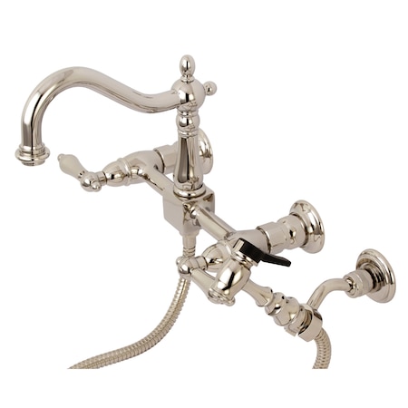 Heritage KS1266ALBS Wall Mount Bridge Kitchen Faucet KS1266ALBS